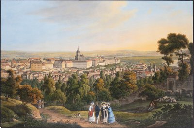 Prague Castle District Hradcany by Vincenc Morstadt