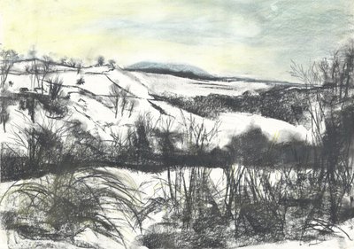 Osmotherley landscape in winter snow by Vincent Alexander Booth