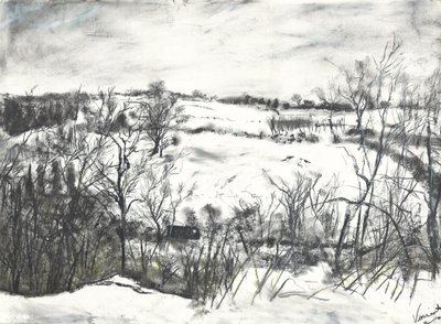 Snow Over Land at Osmotherley by Vincent Alexander Booth