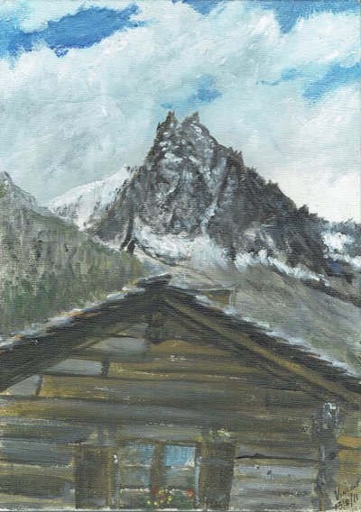 Cabin at Zinal Switzerland, 2011 by Vincent Alexander Booth