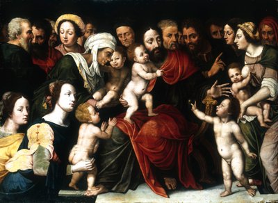 Jesus with the Little Children by Vincent Sellaer