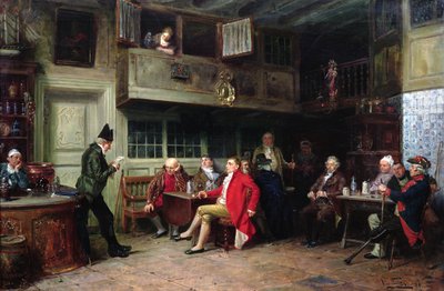 Pub interior with crowds by Vincent Stoltenberg Lerche