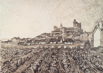 View of Les Saintes-Maries by Vincent van Gogh