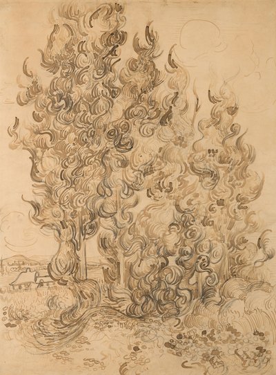 Cypresses by Vincent van Gogh