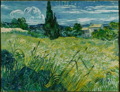 Green Wheat Field with Cypress by Vincent van Gogh