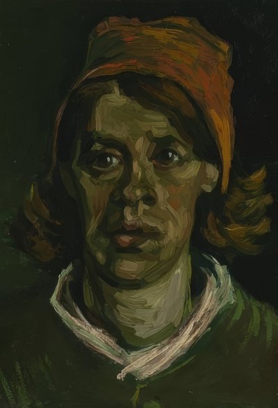 Head of a Woman. Nuenen, April 1885 by Vincent van Gogh