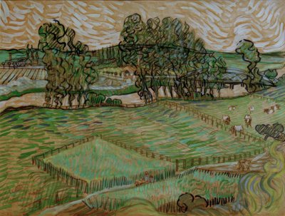 Landscape with Bridge over the Oise by Vincent van Gogh