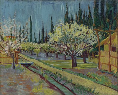 Orchard Bordered by Cypresses by Vincent van Gogh