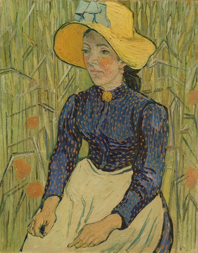 Peasant Girl in Straw Hat by Vincent van Gogh
