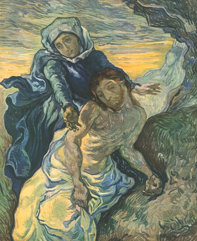 Pietà after Delacroix by Vincent van Gogh