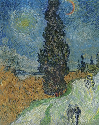 Road with Cypresses by Vincent van Gogh