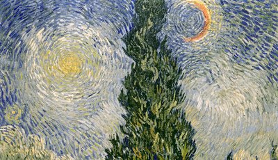 Road with Cypresses by Vincent van Gogh