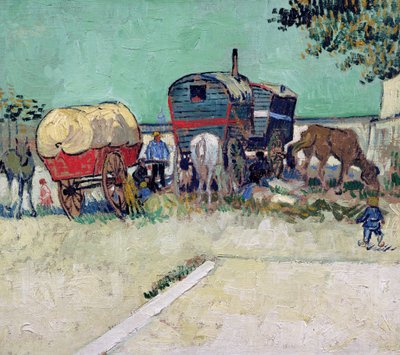 The Caravans, Gypsy Encampment near Arles by Vincent van Gogh