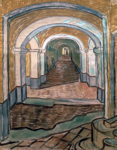 Vestibule of Asylum, 1889 by Vincent van Gogh