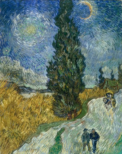 Cypress Path under the Starry Sky by Vincent van Gogh