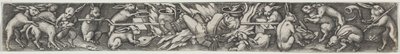 Rabbits Roasting a Hunter and His Dogs by Virgilius Solis