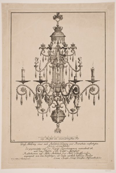 A Chandelier by W.A. Müller