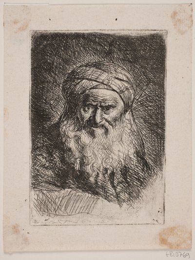 Old Man with Turban by W.A. Müller