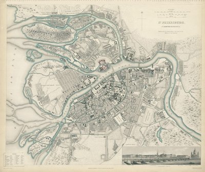 Map of Petersburg by W.B. Clarke