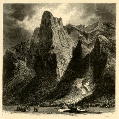 Sentinel Rock and Fall by W.H. Morse