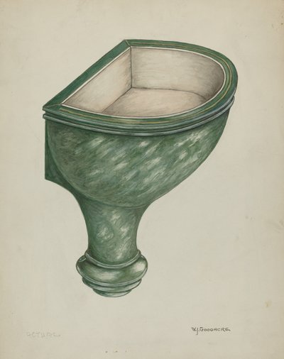 Holy Water Font, Santa Barbara by W.J. Goodacre