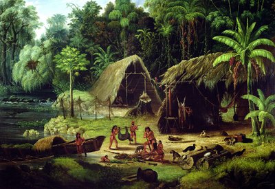 Carib Village, British Guyana, 1836 by W.S. Hedges