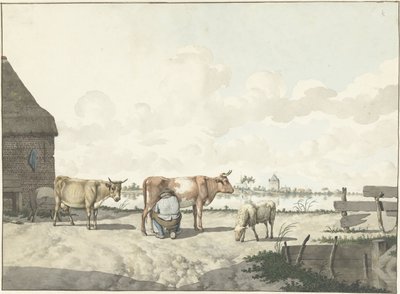 Milking Farmer by W. Barthautz