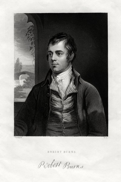 Robert Burns, Scottish Poet, 19th Century by W. Holl