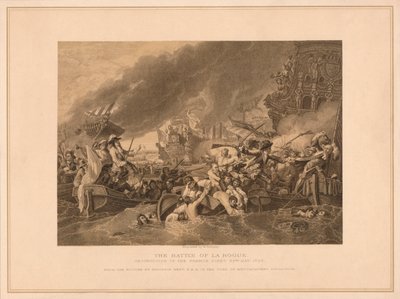 The Battle of La Hogue, 1692 by W Ridgway