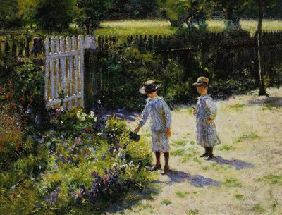 Children in the Garden by Władysław Podkowiński