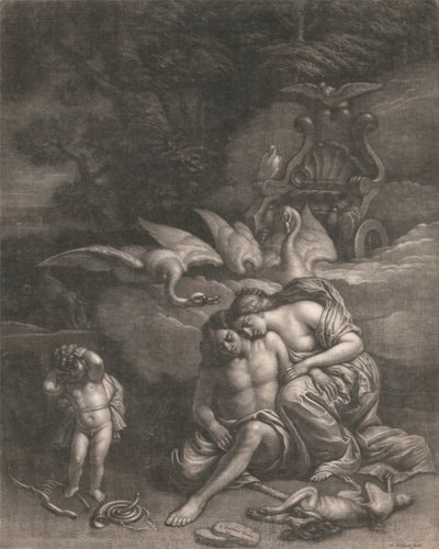 Adonis dies in the arms of Venus by Wallerant Vaillant