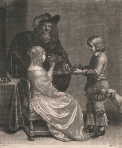 Lady, Cavalier and a Page by Wallerant Vaillant