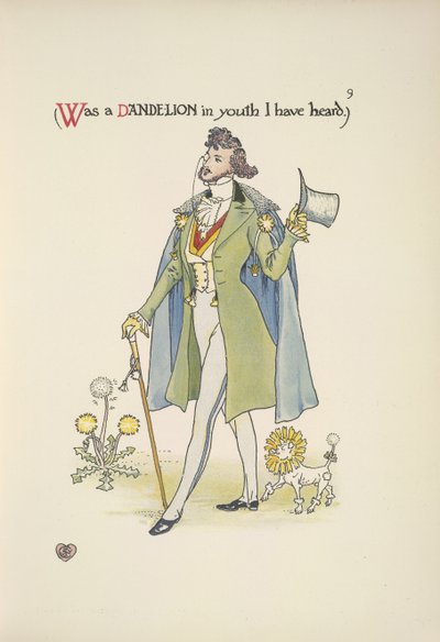 Dandelion. A well-dressed young man by Walter Crane