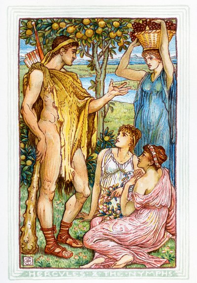 Hercules and the Nymphs by Walter Crane