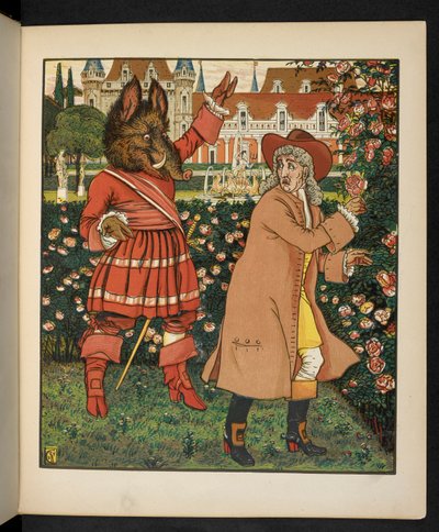 Illustration for Beauty and the Beast by Walter Crane