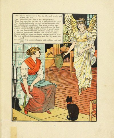 Illustration for Fairy Tale Cinderella by Walter Crane