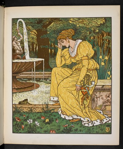 Illustration for the Frog Prince by Walter Crane