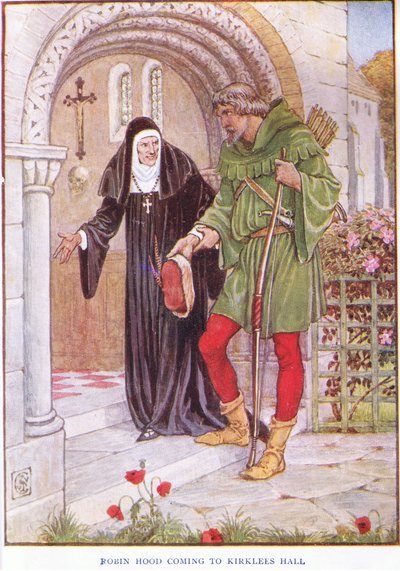 Robin Hood coming to Kirkley Hall, c.1920 by Walter Crane