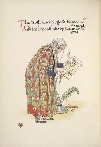 Sealing the wedding certificate by Walter Crane