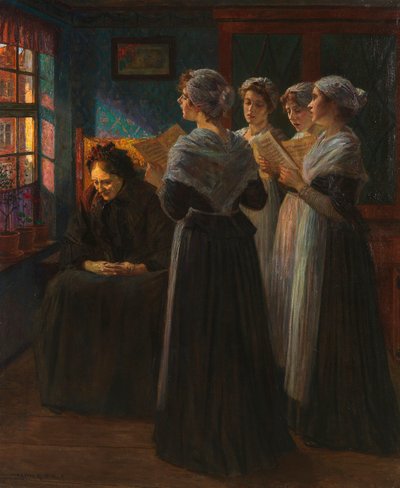 The serenade, c. 1890 by Walter Firle