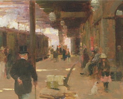 Hastings Railway Station by Walter Frederick Osborne