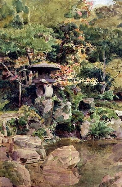 Garden at Ashinoyu by Walter Frederick Roofe Tyndale