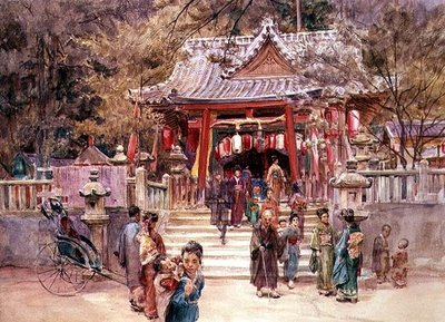 Shrine of Inari at Kobe by Walter Frederick Roofe Tyndale