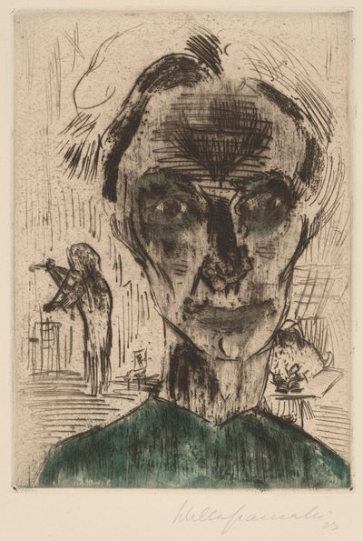 Man in a Room (Self-Portrait) by Walter Gramatte
