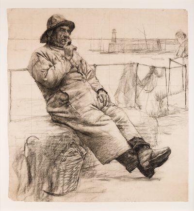 Fisherman Smoking a Pipe by Walter Langley