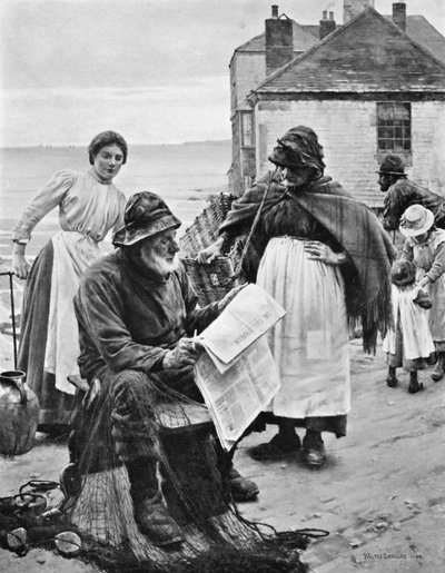 When the Boats are Away, 1903 by Walter Langley