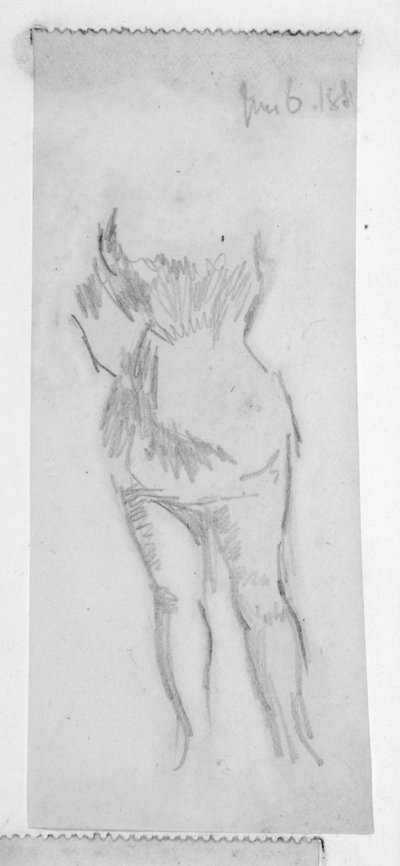 Sketch of a female figure by Walter Richard Sickert