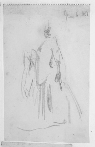 Sketch of a female figure by Walter Richard Sickert