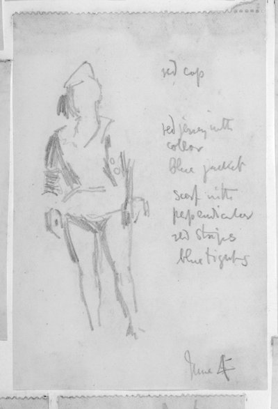 Sketch of a female figure by Walter Richard Sickert