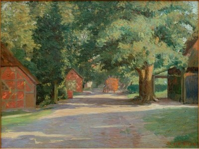 Summery Village Street by Walter Rosam